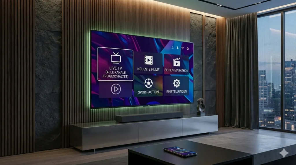 IPTV Senderliste mit Live TV, Filmen, Serien und Sport auf Smart TV