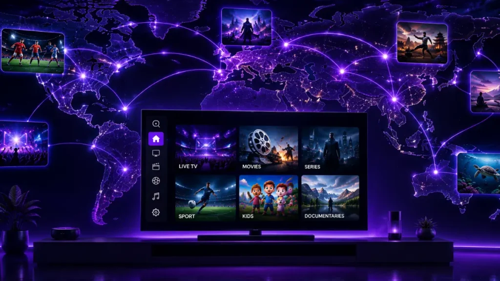 IPTV Sender weltweit mit internationaler IPTV Senderliste für Live-TV, Filme und Serien