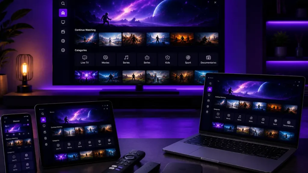 IPTV Senderliste auf Smart TV, Smartphone, Tablet und Laptop mit IPTV M3U Senderliste