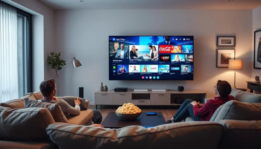 IPTV Fernsehen über das Internet auf einem Smart-TV